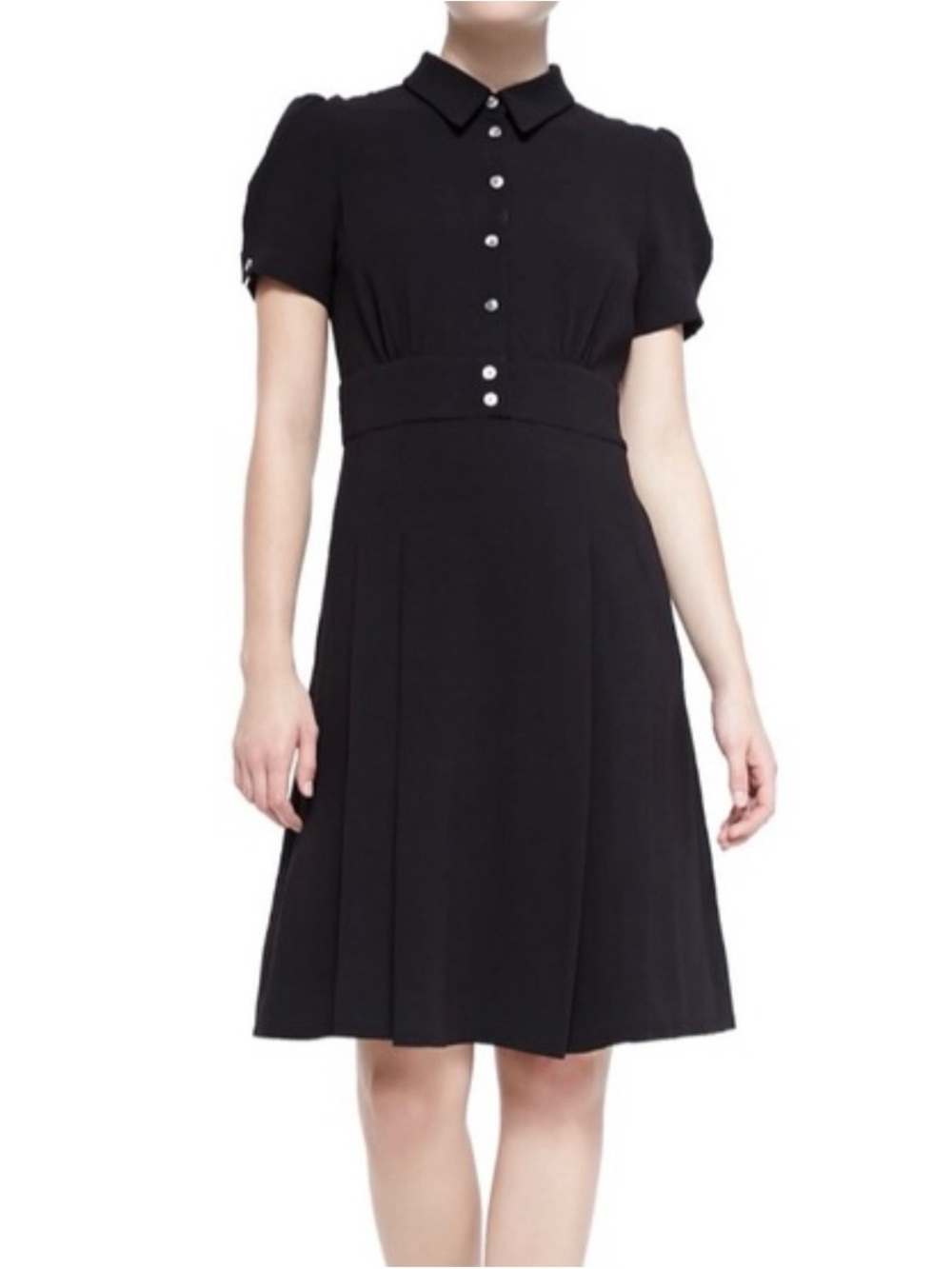 Marc By Marc Jacobs Black Collared A-Line Mini Dress